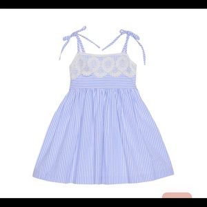 Pippa and Julie blue seersucker sundress